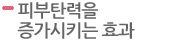 피부탄력을 증가시키는 효과