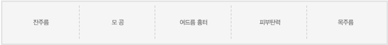 잔주름,모 공,여드름 흉터,피부탄력,목주름
